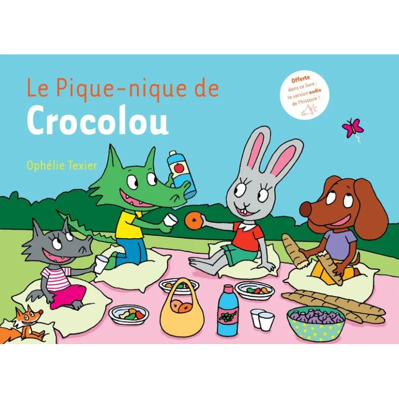 Le Pique-nique de Crocolou - Ophélie Texier - Actes Sud - Grand format - ravate.com librairie reunion