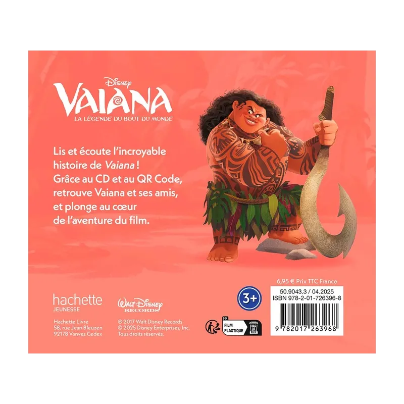Mon histoire à écouter : Vaiana, la légende du bout du monde : L - ravate.com librairie reunion