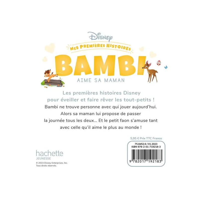 Mes premières histoires : Bambi aime sa maman - Disney - Disney Hachette - Grand format - ravate.com librairie reunion