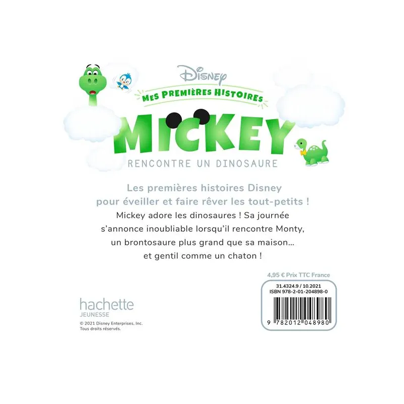 Mes premières histoires : Mickey rencontre un dinosaure - Disney - Disney Hachette - Grand format - ravate.com librairie reunion