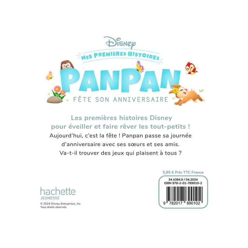 Mes premières histoires : Panpan fête son anniversaire - Disney - Disney Hachette - Grand format - ravate.com librairie reunion