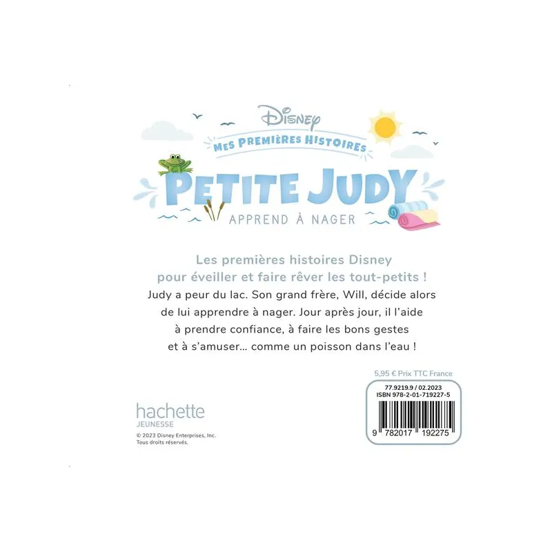 Mes premières histoires : Petite Judy apprend à nager - Disney - Disney Hachette - Grand format - ravate.com librairie reunion