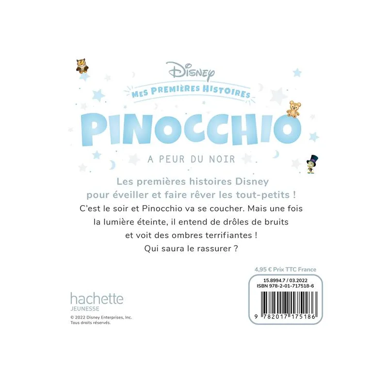 Mes premières histoires : Disney Baby : Pinocchio a peur du noir - Disney - Disney Hachette - Grand format - ravate.com...