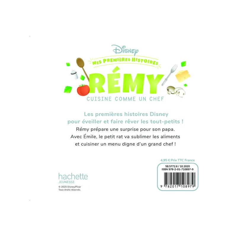 Mes premières histoires : Rémy cuisine comme un chef - Disney - Disney Hachette - Grand format - ravate.com librairie reunion