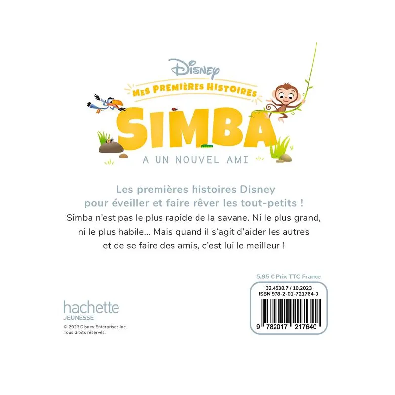 Mes premières histoires : Simba a un nouvel ami - Disney - Disney Hachette - Grand format - ravate.com librairie reunion