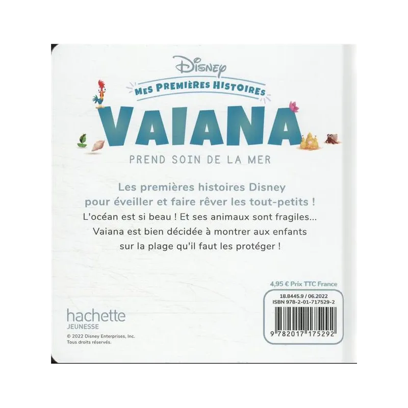 Mes premières histoires : Disney Baby : Vaiana prend soin de la mer - Disney - Disney Hachette - Grand format - ravate.com...