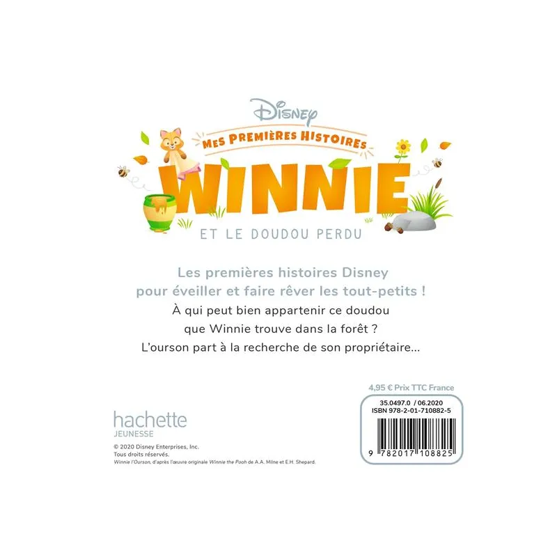 Mes premières histoires : Winnie et le doudou perdu - Disney - Disney Hachette - Grand format - ravate.com librairie reunion