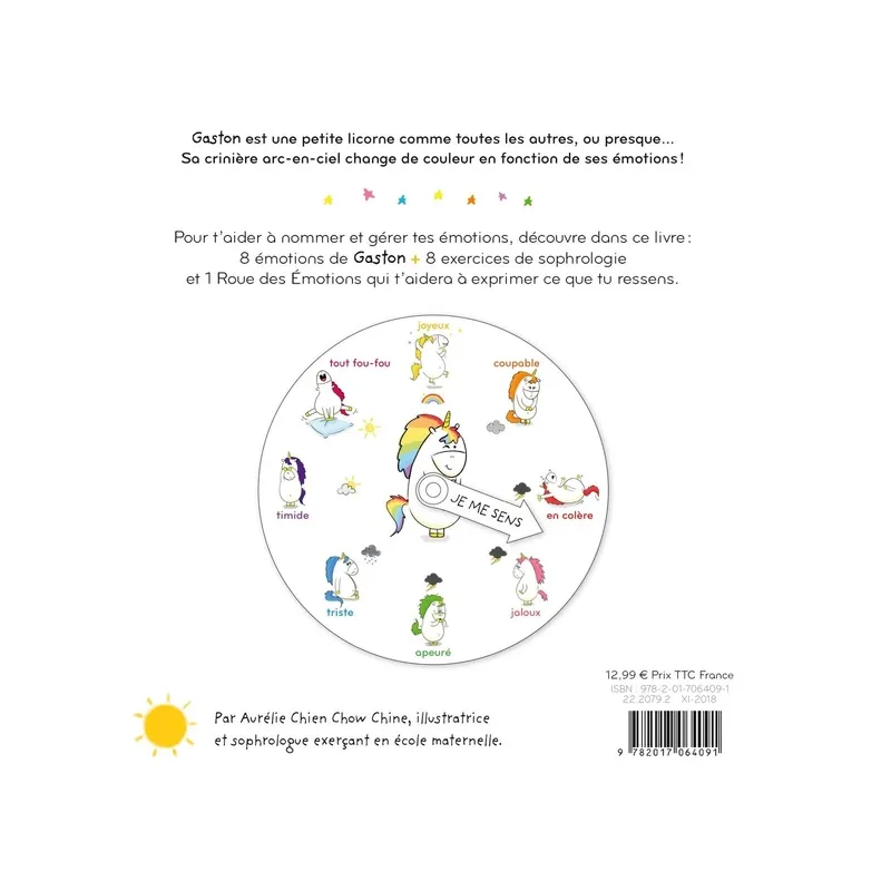 Gaston la licorne : les émotions de Gaston : mes émotions - Aurélie Chien Chow Chine - Hachette Enfants - Grand format -...