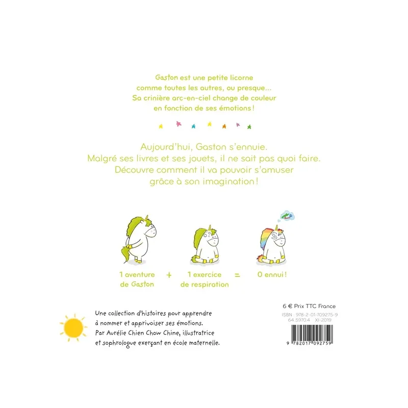 Gaston la licorne : les émotions de Gaston : je m - ravate.com librairie reunion