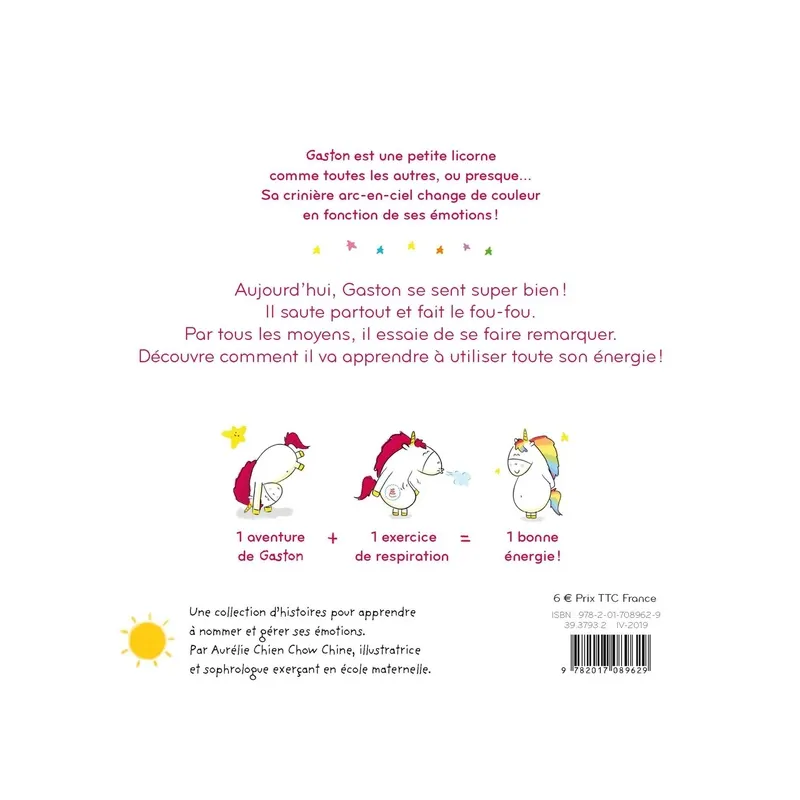 Gaston la licorne : les émotions de Gaston : je suis tout fou-fou - Aurélie Chien Chow Chine - Hachette Enfants - Grand...