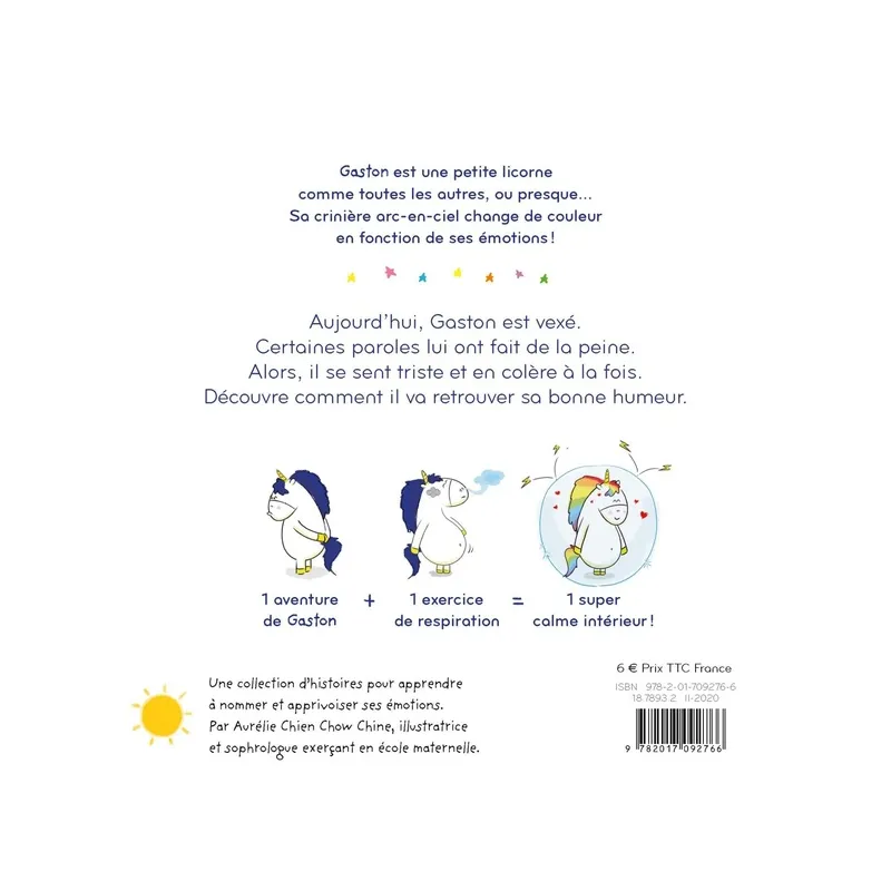 Gaston la licorne : les émotions de Gaston : je suis vexé - Aurélie Chien Chow Chine - Hachette Enfants - Grand format -...