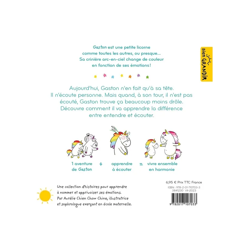 Gaston la licorne : les émotions de Gaston : J - ravate.com librairie reunion