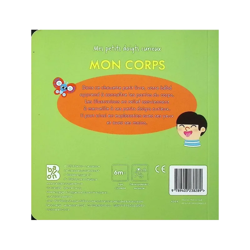 Mes petits doigts curieux : Mon corps - Collectif - Le Ballon - Grand format - ravate.com librairie reunion