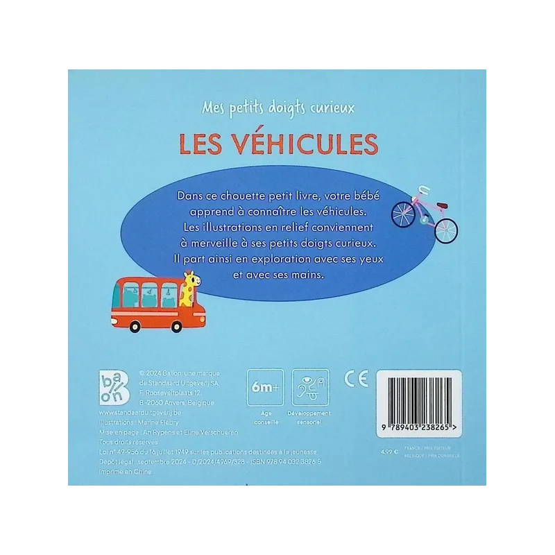 Mes petits doigts curieux : Les véhicules - Collectif - Le Ballon - Grand format - ravate.com librairie reunion
