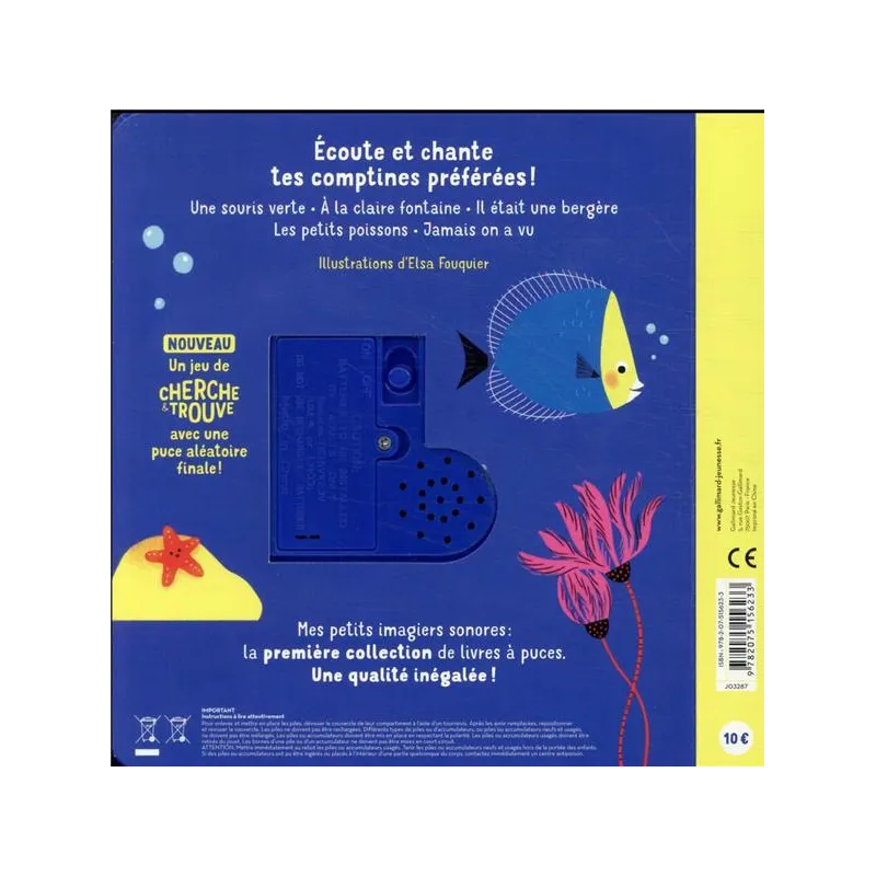 Mes comptines Tome 2 : des sons à ecouter, des images à regarder - Collectif, Elsa Fouquier - Gallimard Jeunesse - Grand...