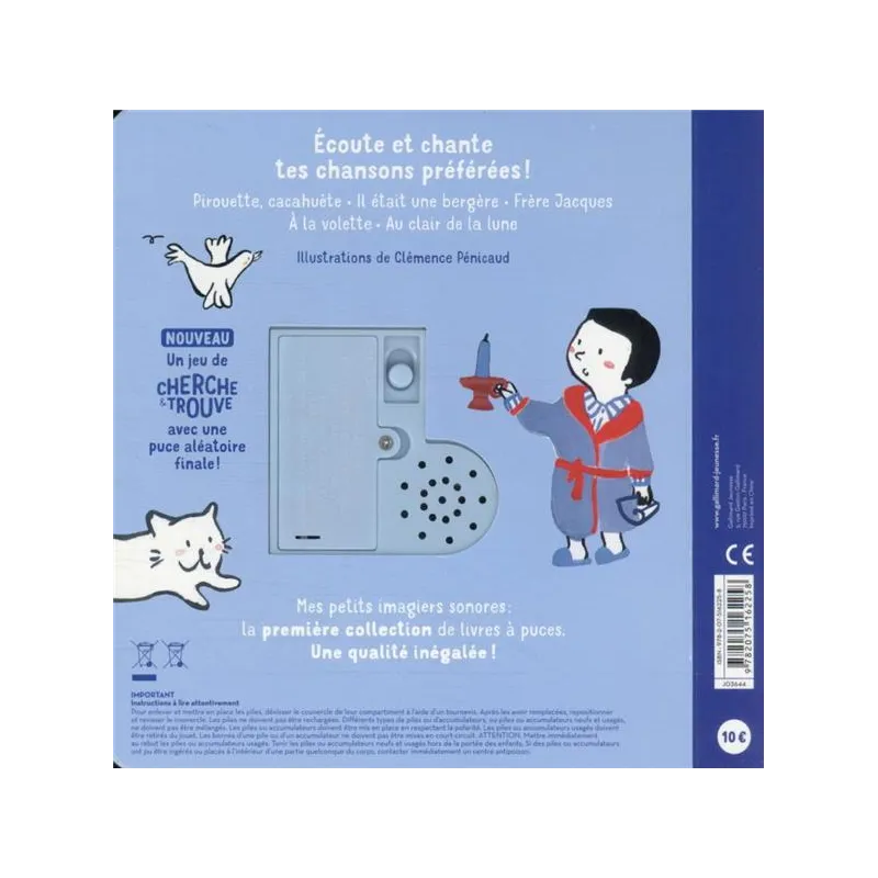 Mes chansons de France Tome 1 - Clémence Pénicaud - Gallimard Jeunesse - Grand format - ravate.com librairie reunion