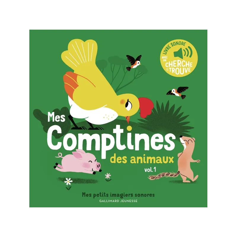 Mes comptines des animaux - Elsa Fouquier - Gallimard Jeunesse - Grand format - ravate.com librairie reunion