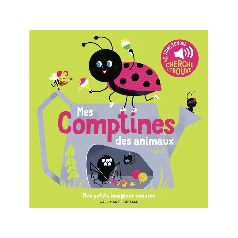 Mes comptines des animaux Tome 2 : des sons à écouter, des images à regarder - Elsa Fouquier - Gallimard Jeunesse - Grand...