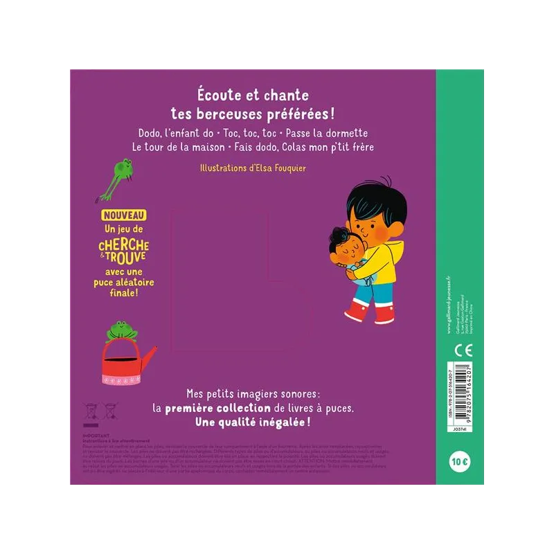 Mes berceuses : des sons à écouter, des images à regarder - Collectif - Gallimard Jeunesse - Grand format - ravate.com...