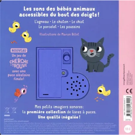 Les bébés animaux : des sons à écouter, des images à regarder - Collectif, Marion Billet - Gallimard Jeunesse - Grand format...