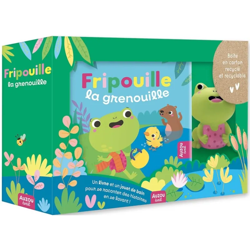 Fripouille la grenouille - Sigrid Martinez Pena - Auzou - Grand format - ravate.com librairie reunion