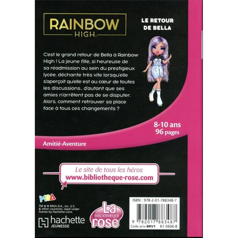 Rainbow High Tome 9 : le retour de Bella - Collectif - Hachette Jeunesse - Poche - ravate.com librairie reunion