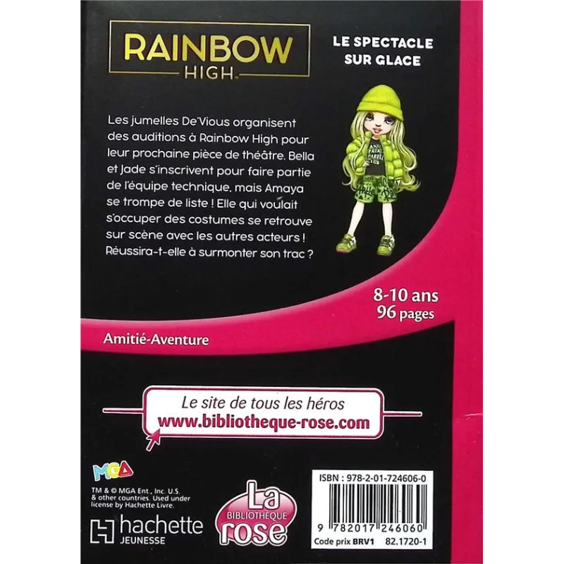 Rainbow High Tome 11 : Le spectacle sur glace - Collectif - Hachette Jeunesse - Poche - ravate.com librairie reunion