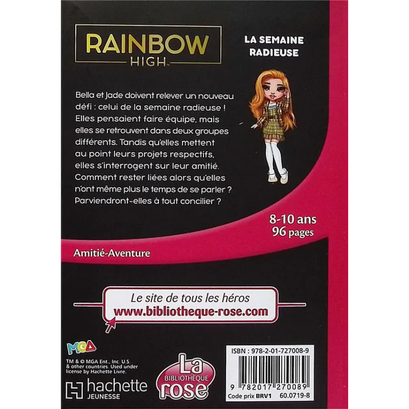 Rainbow High Tome 15 : La semaine radieuse - Collectif - Hachette Jeunesse - Poche - ravate.com librairie reunion