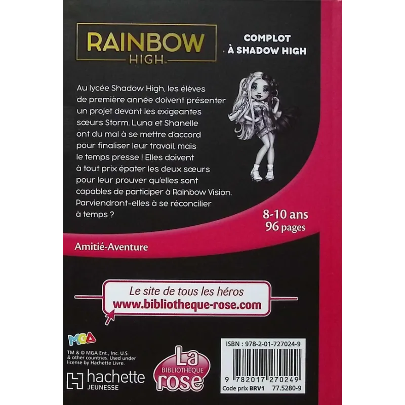 Rainbow High Tome 17 : Complot à Shadow High - Collectif - Hachette Jeunesse - Poche - ravate.com librairie reunion