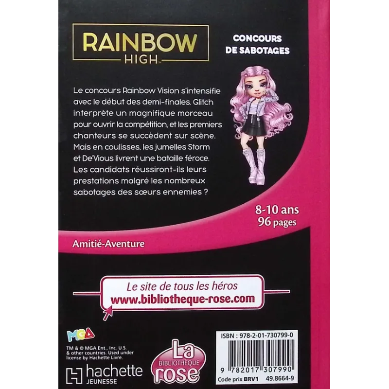 Rainbow High Tome 21 : Concours de sabotages - Collectif - Hachette Jeunesse - Poche - ravate.com librairie reunion