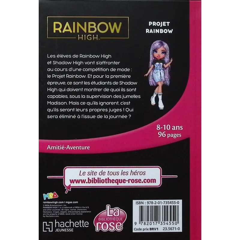 Rainbow High Tome 24 : Projet Rainbow - Collectif - Hachette Jeunesse - Poche - ravate.com librairie reunion