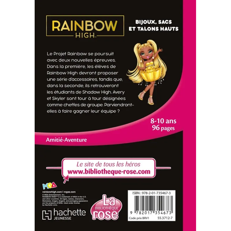 Rainbow High Tome 25 : Bijoux, sacs et talons hauts - Collectif - Hachette Jeunesse - Poche - ravate.com librairie reunion