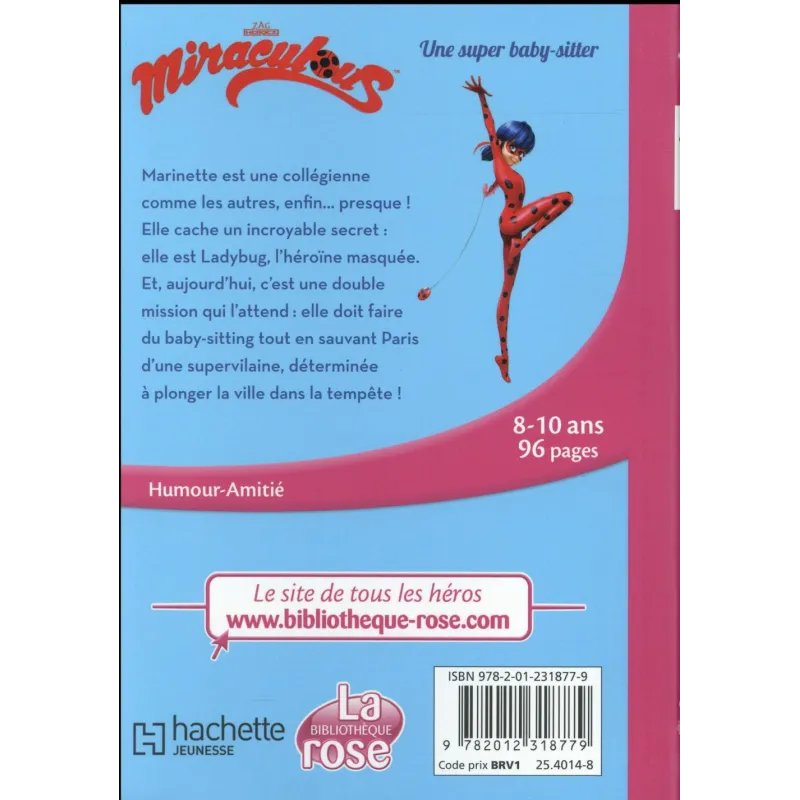 Miraculous Tome 1 : une super baby-sitter - Collectif - Hachette Jeunesse - Poche - ravate.com librairie reunion