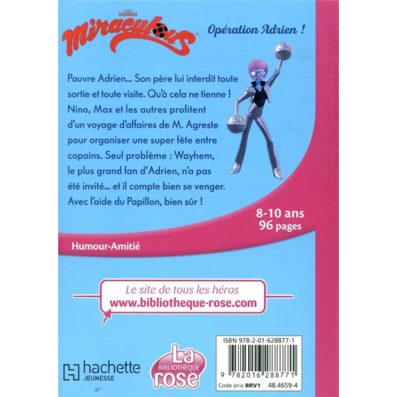 Miraculous Tome 26 : opération Adrien ! - Collectif - Hachette Jeunesse - Poche - ravate.com librairie reunion