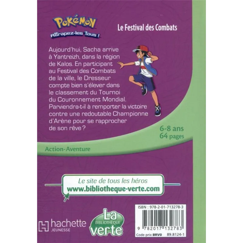 Pokémon - les voyages Tome 12 : le festival des combats - Collectif - Hachette Jeunesse - Poche - ravate.com librairie reunion
