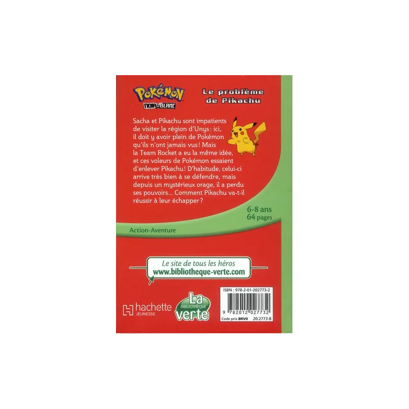 Pokémon Tome 1 : le problème de Pikachu - Collectif - Hachette Jeunesse - Poche - ravate.com librairie reunion