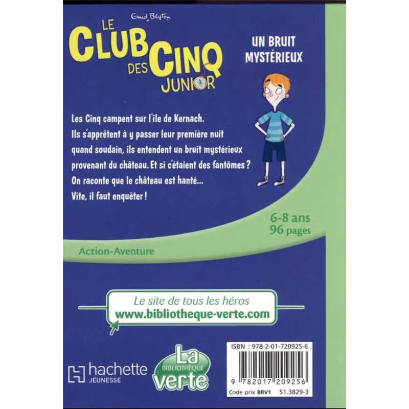 Le Club des Cinq junior Tome 14 : Un bruit mystérieux - Enid Blyton - Hachette Jeunesse - Poche - ravate.com librairie reunion