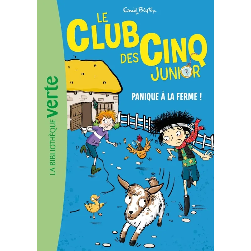 Le Club des Cinq junior Tome 18 : Panique à la ferme ! - Enid Blyton - Hachette Jeunesse - Poche - ravate.com librairie reunion