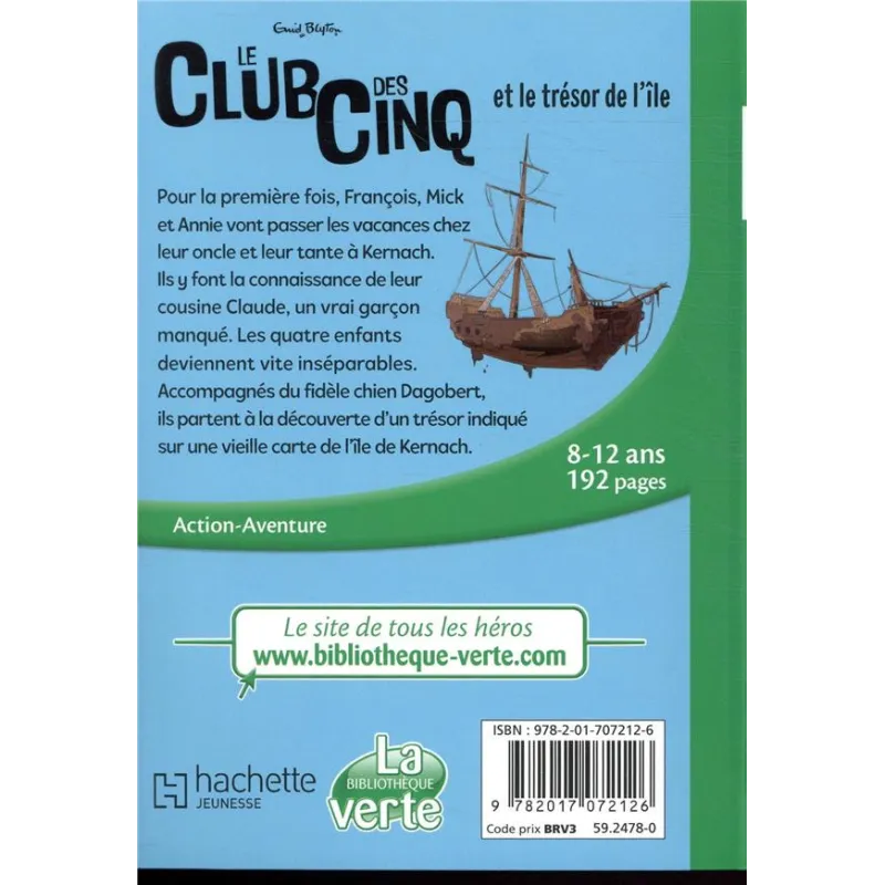 Le Club des Cinq Tome 1 : le Club des Cinq et le trésor de l - ravate.com librairie reunion
