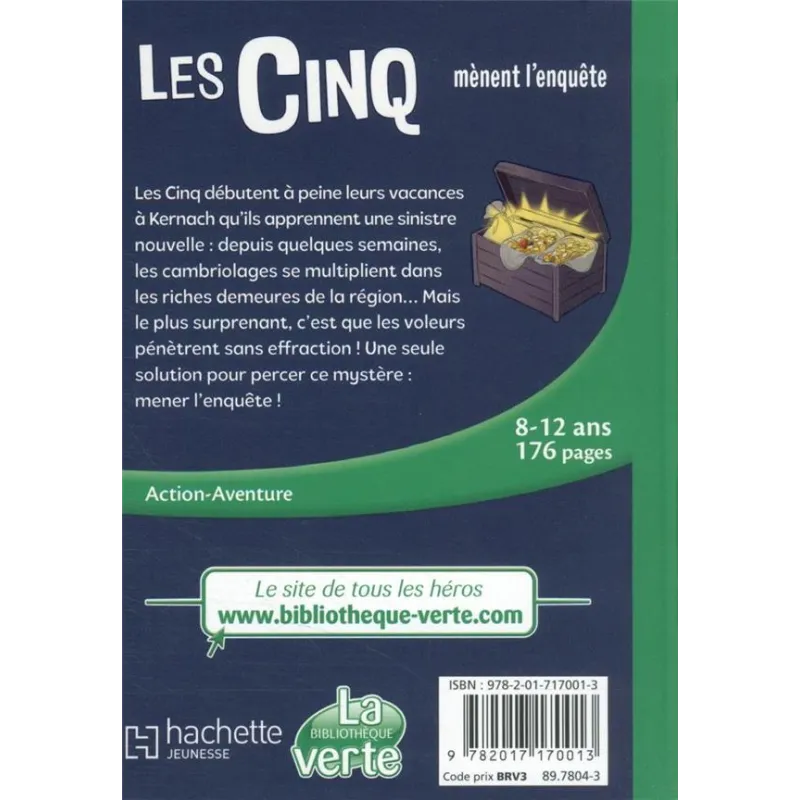 Le Club des Cinq Tome 24 : les cinq mènent l - ravate.com librairie reunion