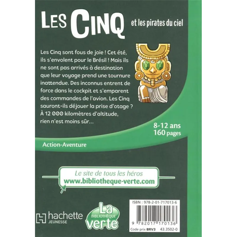 Le Club des Cinq Tome 26 : les Cinq et les pirates du ciel - Claude Voilier - Hachette Jeunesse - Poche - ravate.com...