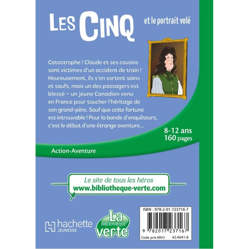 Le Club des Cinq Tome 34 : Les Cinq et le portrait volé - Collectif - Hachette Jeunesse - Poche - ravate.com librairie reunion