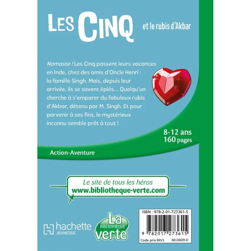 Le Club des Cinq Tome 35 : Les Cinq et le rubis d - ravate.com librairie reunion