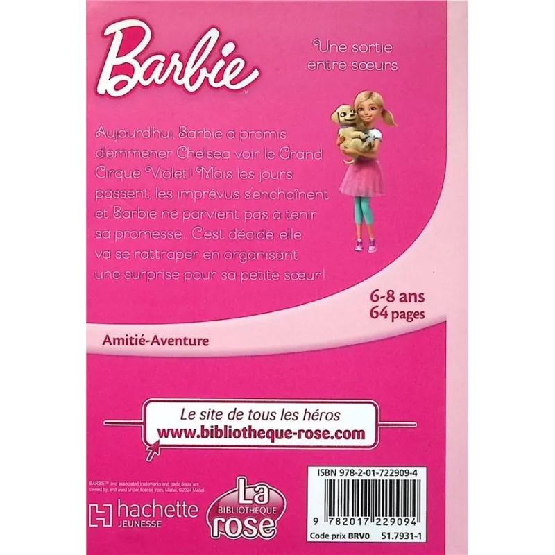 Barbie - vie quotidienne Tome 13 : Une sortie entre soeurs - Collectif - Hachette Jeunesse - Poche - ravate.com librairie...