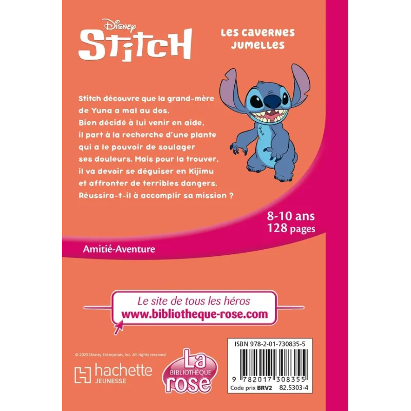 Stitch Tome 18 : Les cavernes jumelles - Disney - Hachette Jeunesse - Poche - ravate.com librairie reunion