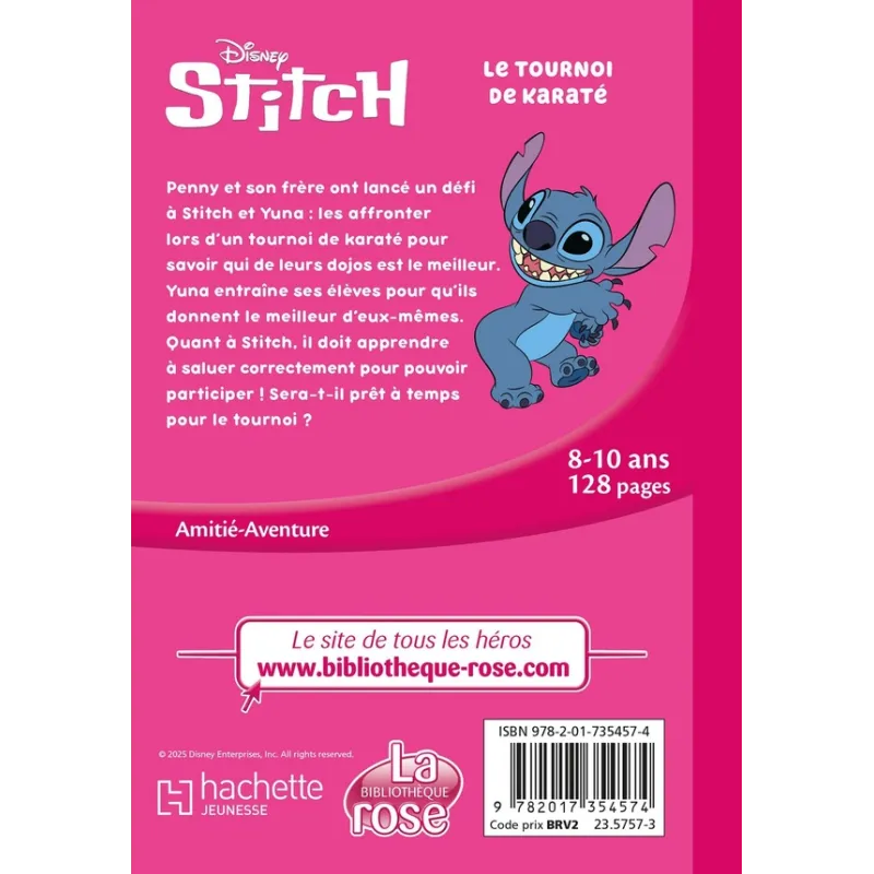 Stitch Tome 19 : Le tournoi de karaté - Disney - Hachette Jeunesse - Poche - ravate.com librairie reunion