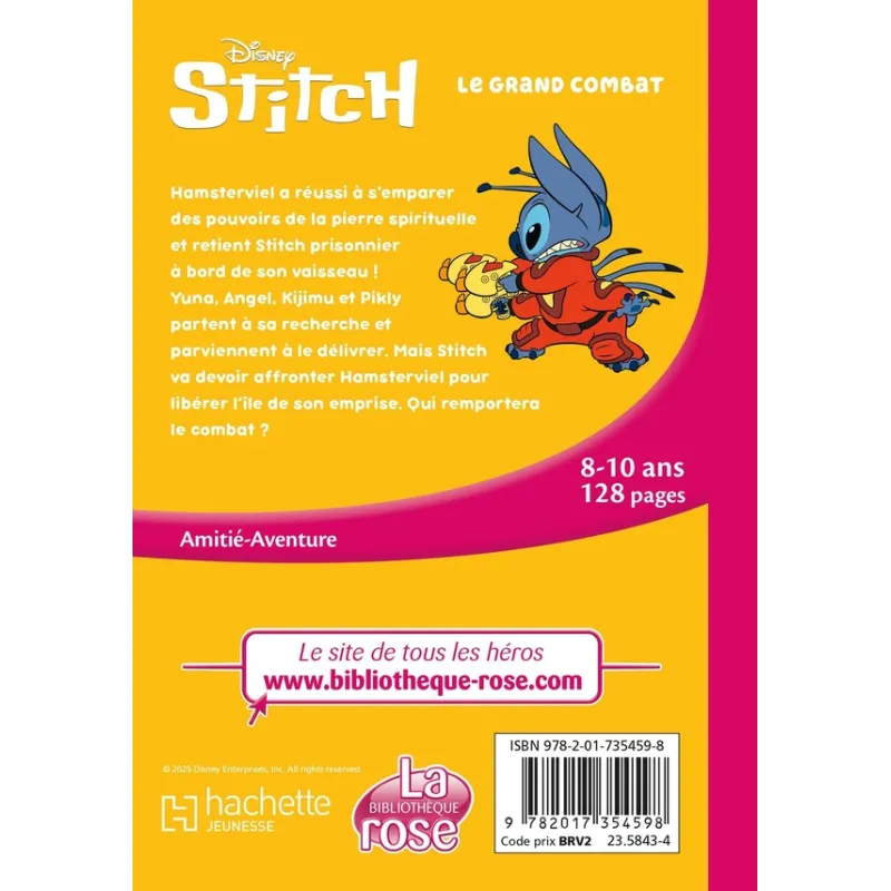 Stitch Tome 21 : Le grand combat - Disney - Hachette Jeunesse - Poche - ravate.com librairie reunion