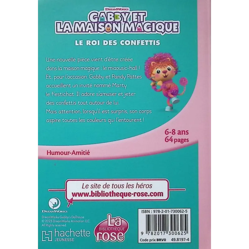 Gabby et la maison magique Tome 4 : Le roi des confettis - Collectif - Hachette Jeunesse - Poche - ravate.com librairie reunion