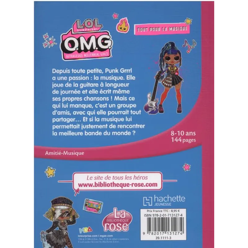 L.O.L. surprise ! : O.M.G. XXL : tout pour la musique - Collectif - Hachette Jeunesse - Grand format - ravate.com librairie...