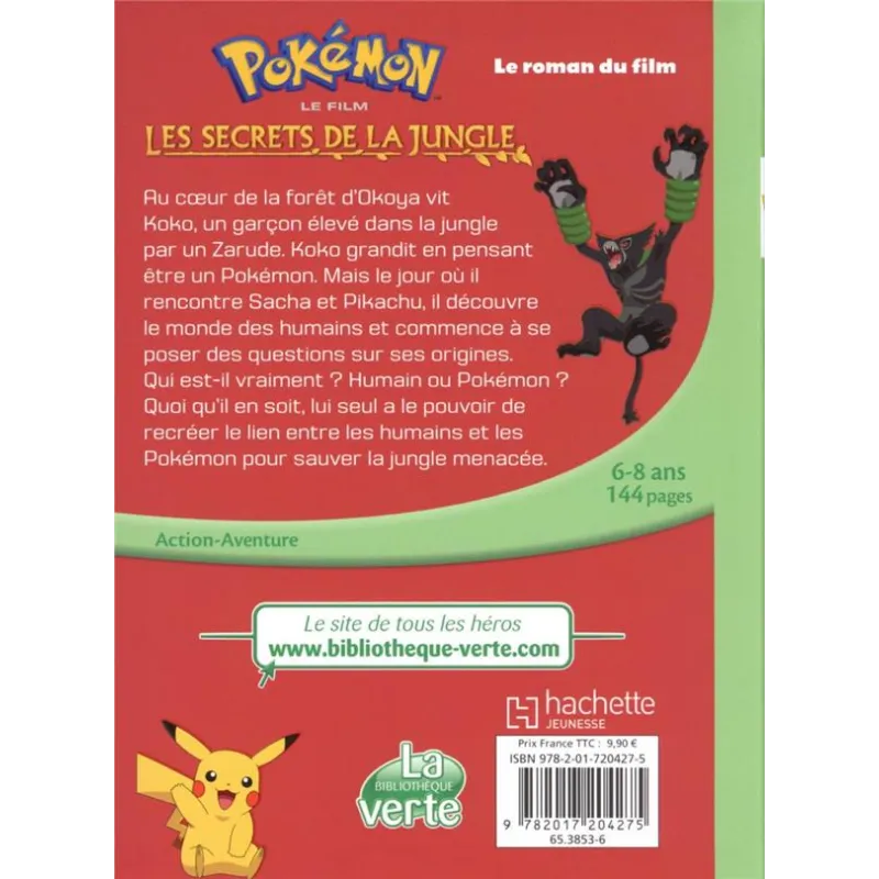 Pokémon : les secrets de la jungle : XXL : le roman du film - Collectif - Hachette Jeunesse - Grand format - ravate.com...